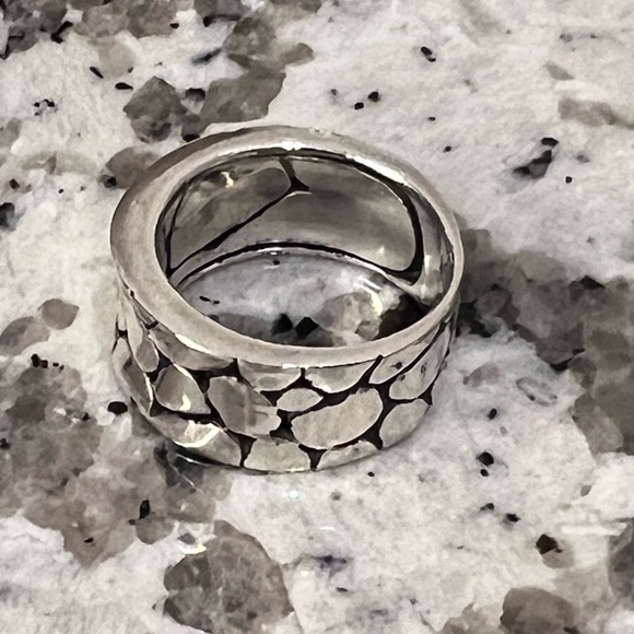 Vintage Sterling Silver Polished River Rocks or Pebble style Ring Size 6 - Picture 3 of 6